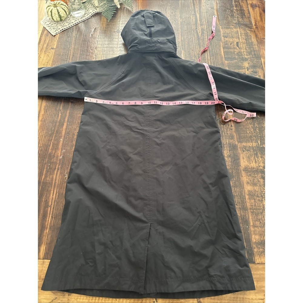 LL Bean Women's Windbreaker/Raincoat Size S Full Zip Fleece Lined Hood Black - Picture 2 of 5